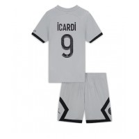 Paris Saint-Germain Mauro Icardi #9 Fotballklær Bortedraktsett Barn 2022-23 Kortermet (+ korte bukser)